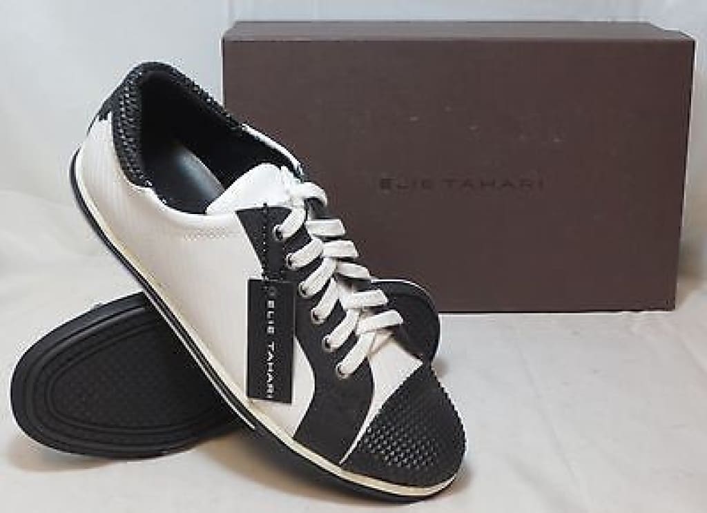 ELIE TAHARI Women's •Dream• Sneaker - White/Black - NIB - MSRP $250 - ShooDog.com
