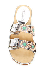 ELLEN TRACY Women's •Patrick• Jeweled Buckle Sandal - ShooDog.com