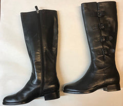 ECCO Women's •Sullivan•Tall Strap Boot -Black Leather- Size  7-7.5 US/EU 38 - ShooDog.com