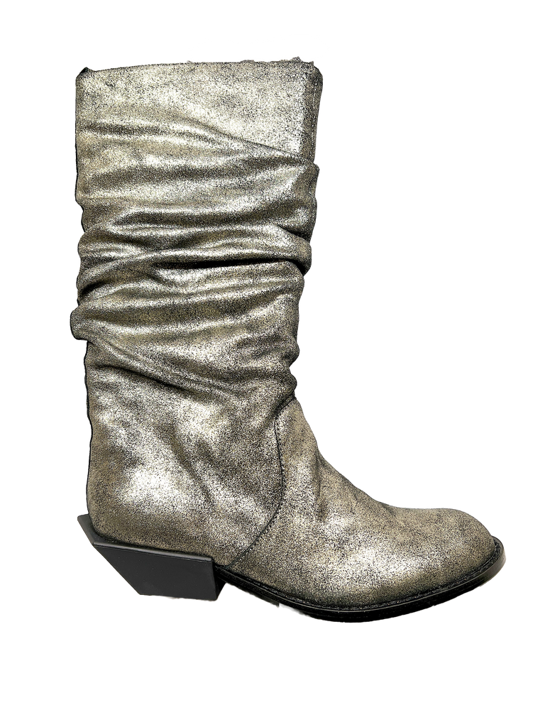 UNITED NUDE Women's •Cowboy Boot• Metallic Leather 111014