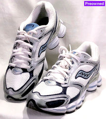 Saucony Womens Nitro Running Shoe - Preowned 8.5M / White/Blue/Silver Athletic