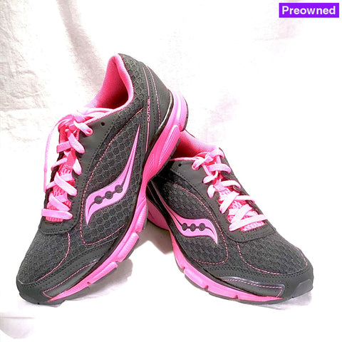 Saucony Womens Grid Outduel Running Shoe - Preowned 7M / Black/Pink Athletic