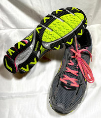 Womens Saucony Grid Excursion Tr6 -Hiking/Trail Running Shoe - Preowned 9M / Grey/Citron/Pink-17