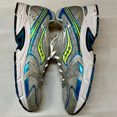 Saucony Womens Grid Phantom 4 -Silver/Blue/Citron Running Shoe-Size 10M Athletic