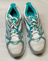 Womens Saucony Grid Cohesion 6 -- White/Teal/Citron Running Shoe Size 9 Athletic