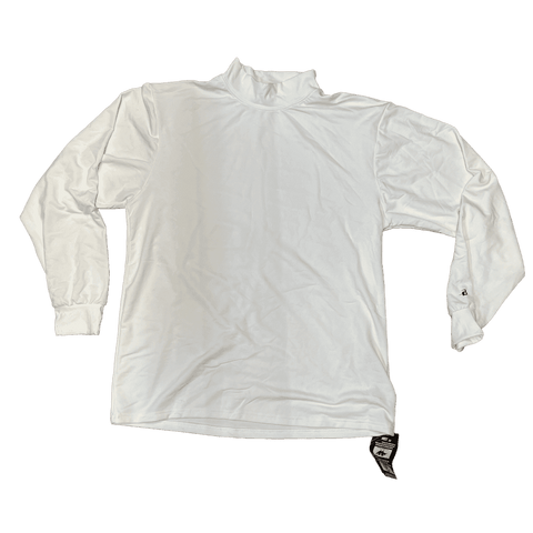 Men's  Badger Sport •B-Hot•  Long Sleeve Mock Neck Base layer white large