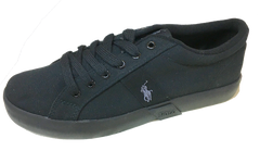 POLO RALPH LAUREN  •Giles• Black Canvas Sneaker - Fits Women or Youth - ShooDog.com