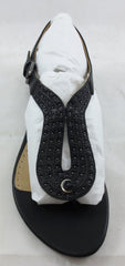 ADRIENNE VITTADINI Women's Vornie Sandal - Black - MSRP $79 - ShooDog.com