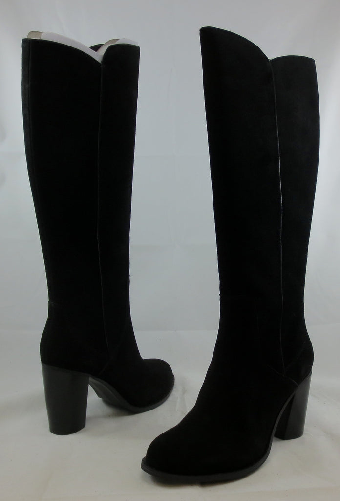 ADRIENNE VITTADINI Women's Minuet Boot - Black Oiled Suede - MSRP $199 - ShooDog.com