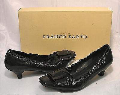 FRANCO SARTO Women's Mad Buckle Low Heel Pump - Gray Patent - NIB! - ShooDog.com
