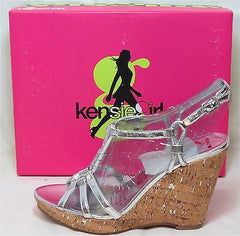 KENSIE GIRL Women's Daville Wedge - Silver/Cork - Multi SZ NIB - MSRP $59 - ShooDog.com