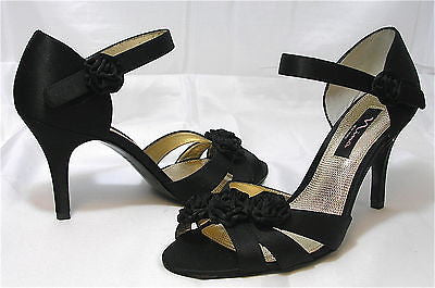 NINA Women's Fitz Shoes - Black Luster Satin - SZ 8.5M NIB - MSRP $75! - ShooDog.com