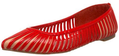 JESSICA SIMPSON Women's •Goziti• Pointed Toe Flat - Majestic Red, - ShooDog.com