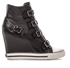 Women's Ash United Buckle Leather High-Top Wedge Sneakers