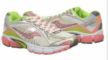 SAUCONY Women's Pro Grid Ignition 4 •White/Silver/Pink• Running Shoe - ShooDog.com