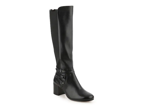 ADRIENNE VITTADINI Women's • Gavin• Tall Boot - Black Leather - 6M