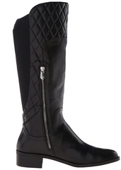 ADRIENNE VITTADINI Women's •Keith• Quilted Leather Stretch-back  Riding Boot - Size 6M