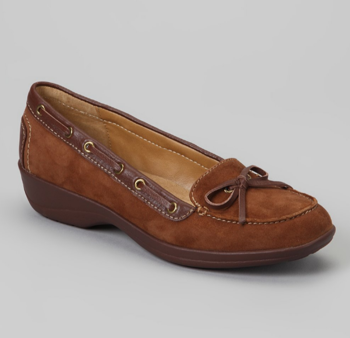 SOFTSPOTS Women's •Ally• Boat Shoe 8.5N Cognac  Suede