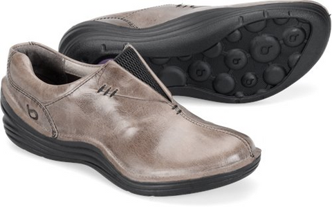 BIONICA Women's •Veridas• Stretch Gored Slip-on 8.5M Gray Leather