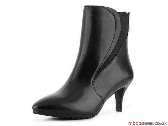 Tahari Franka •Black Leather•  Ankle   Bootie - ShooDog.com