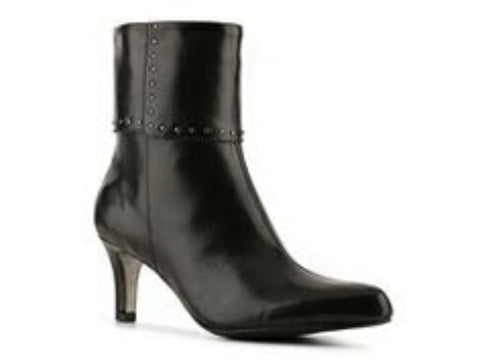 Tahari Primer •Black Leather•  Ankle  Bootie - ShooDog.com