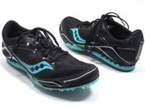 Saucony Women's Velocity 4 Track & Field Shoes/Spikes •Black/Blue• - ShooDog.com