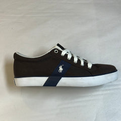 POLO RALPH LAUREN  •Giles•  Chocolate Canvas Sneaker - Fits Women or Youth