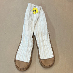 Youth's POLO RALPH LAUREN  • Cable Knit-Leather Slipper Sock •