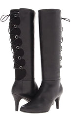 Taryn by TARYN ROSE Women's •Tiara• Leather Corset Boot - Black - ShooDog.com