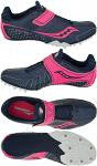 Saucony Women's Spitfire Track & Field Shoes/Spikes •Navy/Pink• - ShooDog.com